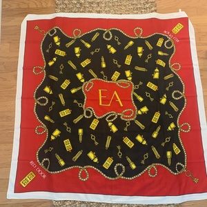Large Elizabeth Arden red door scarf